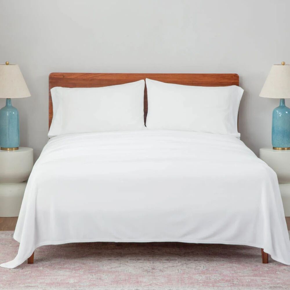 Berkshire Blanket Cal King All-Season Microfleece Top Sheet/Blanket White